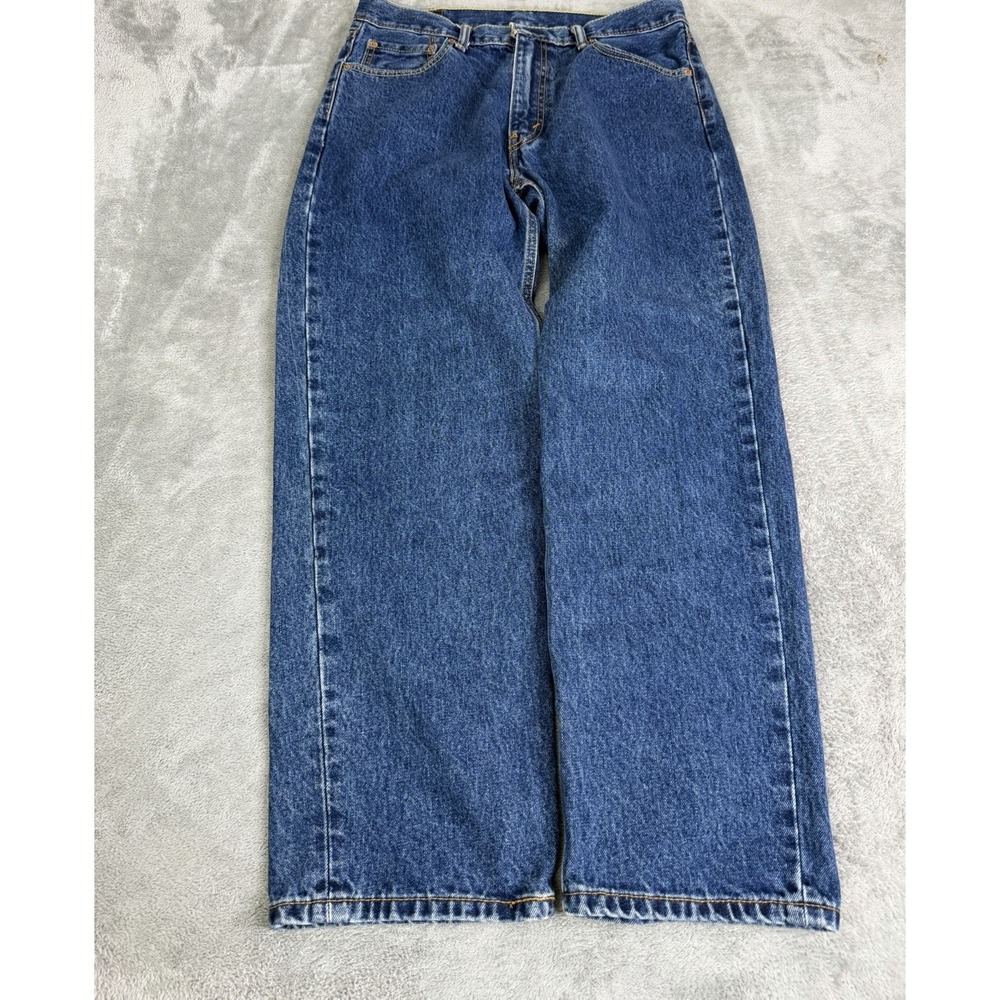 Levi's Men's Relaxed Straight-Leg Jeans in Dark Blue Denim